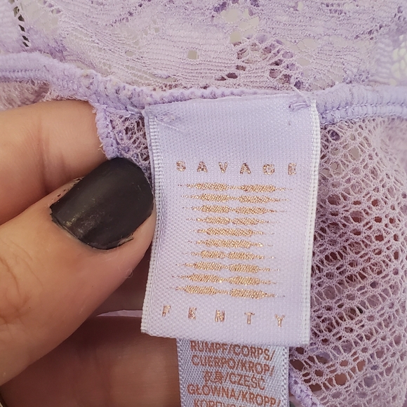 Savage fenty lacy not racy crop cami purple lavender small euc - Picture 3 of 8